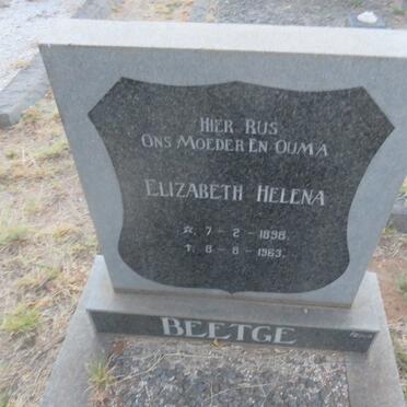 BEETGE Elizabeth Helena 1898-1963