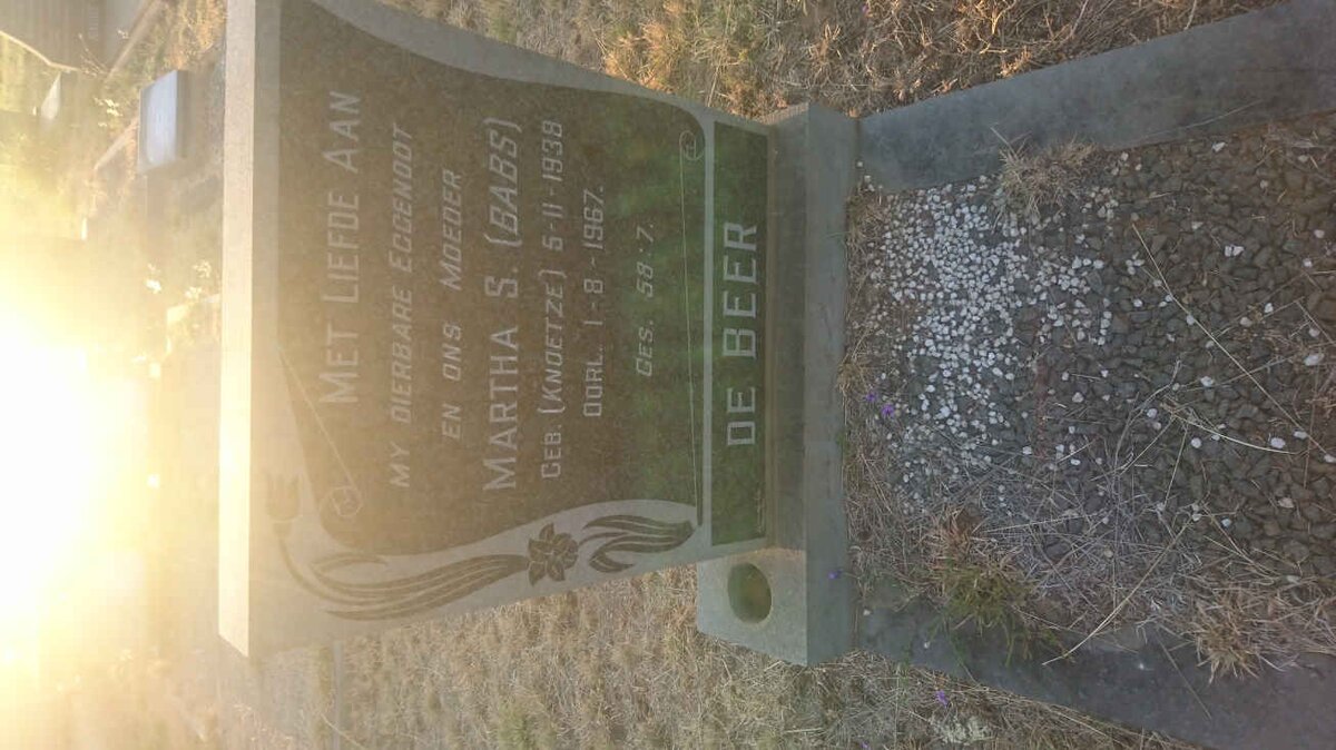 BEER Martha S., de nee KNOETZE 1938-1967