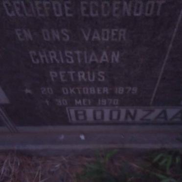 BOONZAAIER Christiaan Petrus 1879-1970 &amp; Carolina Maria Petronella 1890-1971