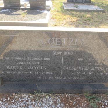 COETZEE Martin Jacobus 1917-1978 &amp; Catharina Magrietha Elizabeth 1919-2003