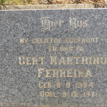 FERREIRA Gert Marthinus 1934-1971