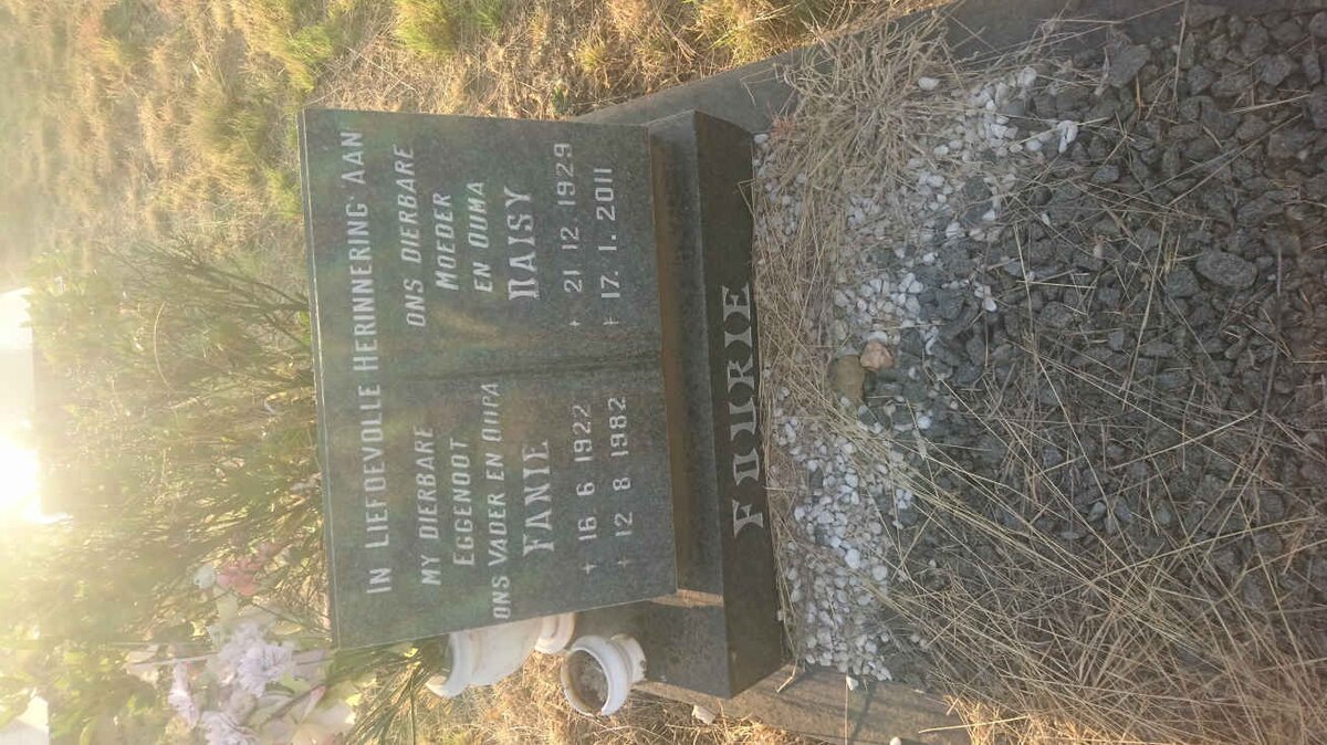 FOURIE Fanie 1922-1982 &amp; Daisy 1929-2011