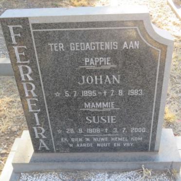FERREIRA Johan 1895-1983 &amp; Susie 1908-2000