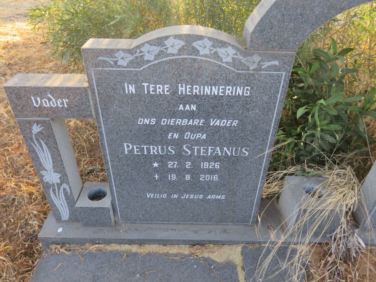 FOURIE Petrus Stefanus 1926-2018 