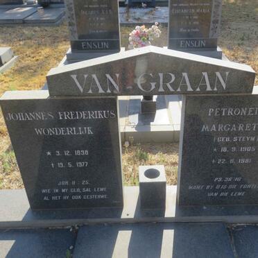 GRAAN Johannes Frederikus Wonderlijk 1898-1977 &amp; Petronella Margaretha STEYN 1905-1981