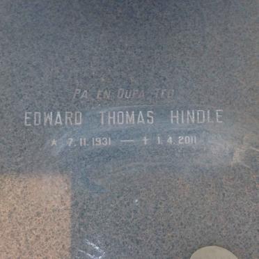HINDLE Edward Thomas 1931-2011