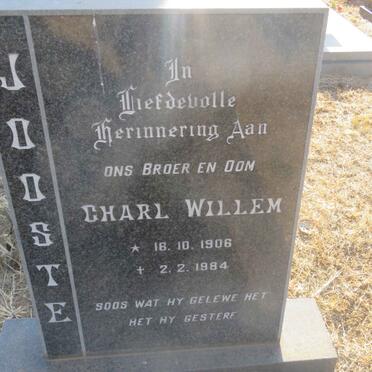 JOOSTE Charl Willem 1906-1984