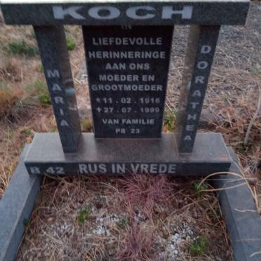 KOCH Maria Dorathea 1916-1999