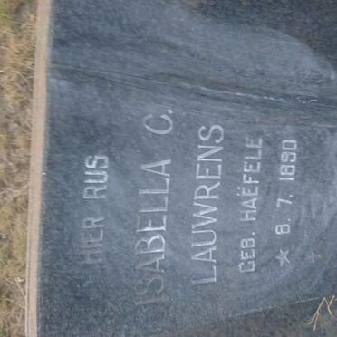 LAUWRENS Cornelius 1889-1966 &amp; Isabella C. HAËFELE 1890-