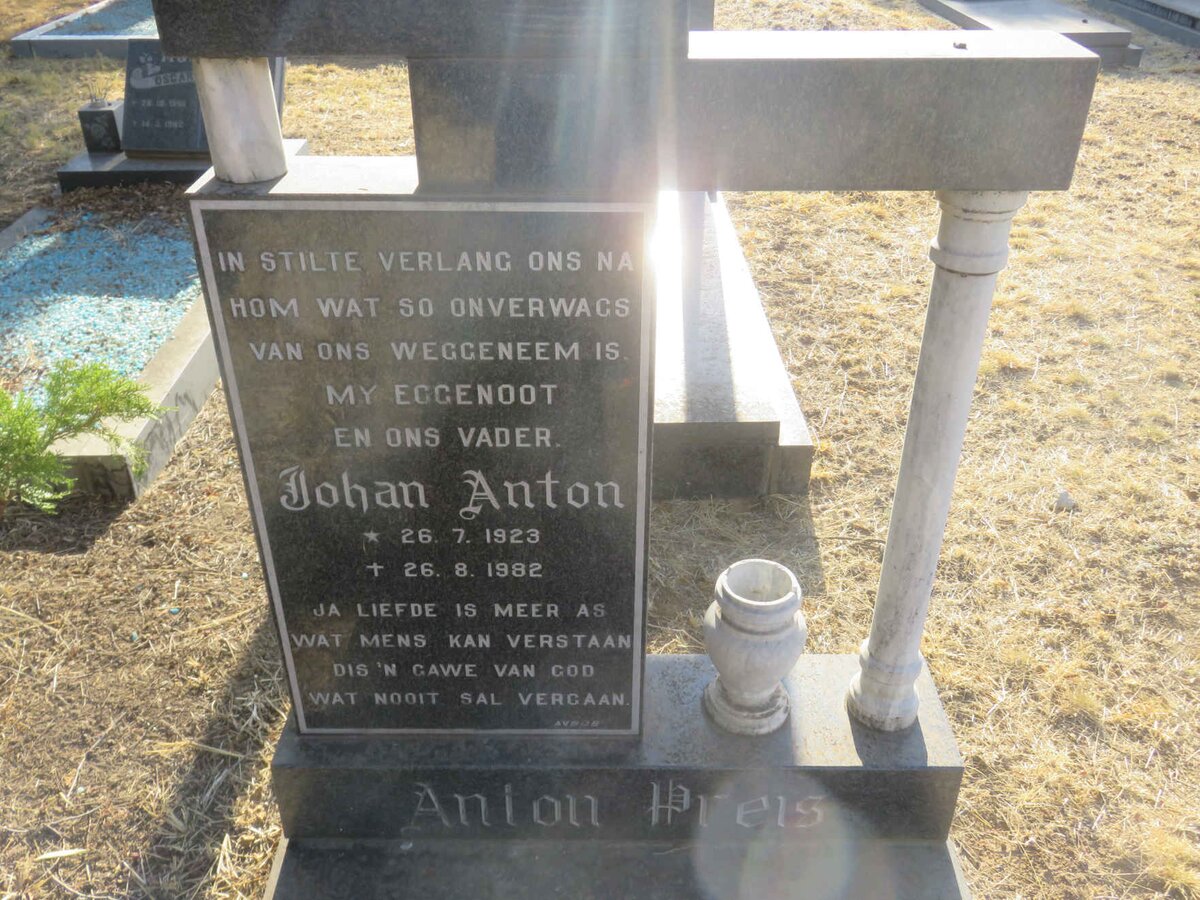 PREIS Johan Anton 1923-1982