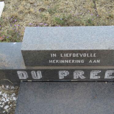 PREEZ Willem Hendrik, du 1923-1989 &amp; Petronella Elizabeth 1933-2010