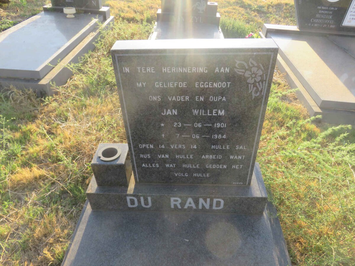 RAND Jan Willem, du 1901-1984