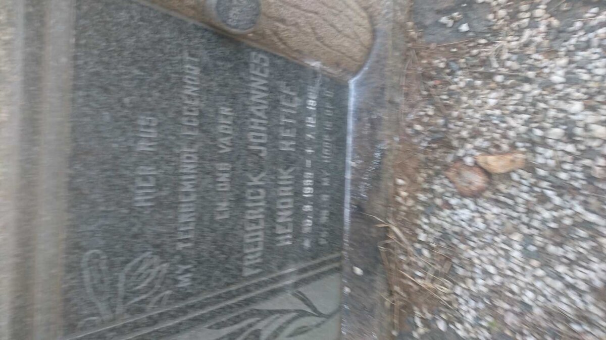 RETIEF Frederick Johannes Hendrik