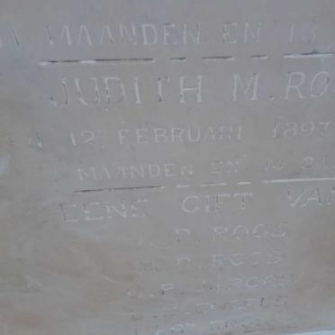 ROOS Judith M. -1897