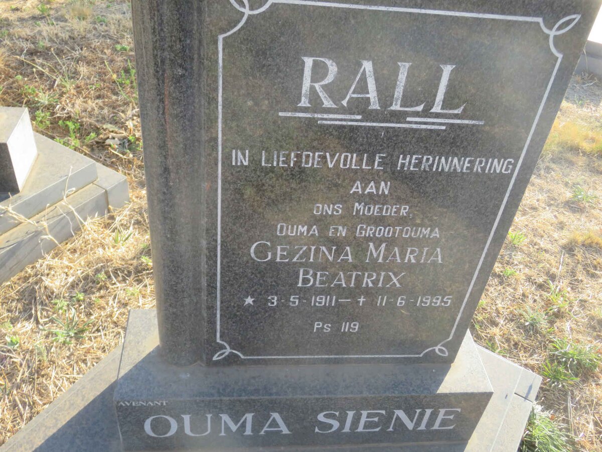 RALL Gezina Maria Beatrix 1911-1985