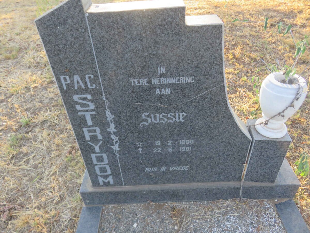 STRYDOM P.A.C. Sussie 1890-1981