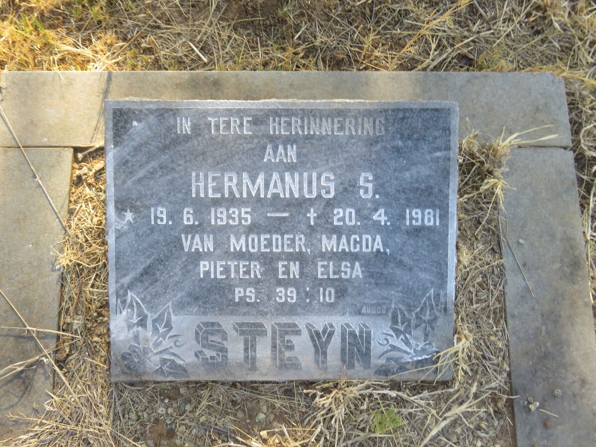 STEYN Hermanus S. 1935-1981