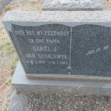 SCHALKWYK Daniël J., van 1920-1965