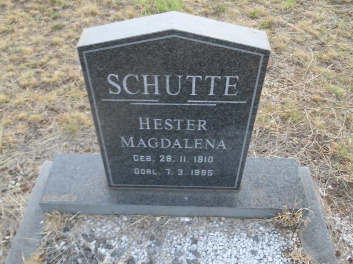 SCHUTTE Hester Magdalena 1910-1995