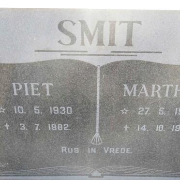 SMIT Piet 1930-1982 &amp; Marthie 1932-1989