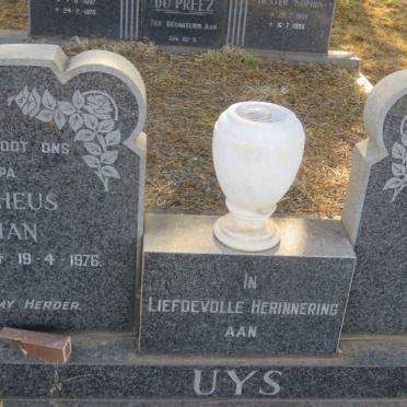 UYS Jan Matheus Christian 1899-1976 &amp; Beatrix 1910-1988