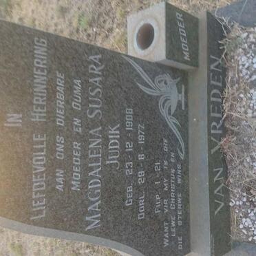 VREDEN Magdalena Susara Judik, van 1908-1977