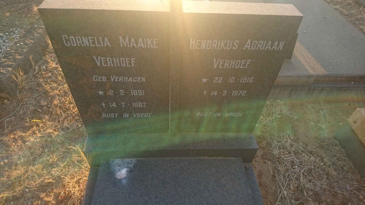 VERHOEF Cornelia Maaike nee VERHAGEN 1891-1967 :: VERHOEF Hendrikus Adriaan 1916-1972