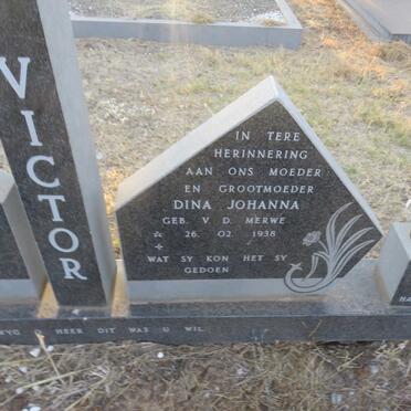 VICTOR Theunis Gerhardus 1921-1981 &amp; Dina Johanna V.D. MERWE 1938-