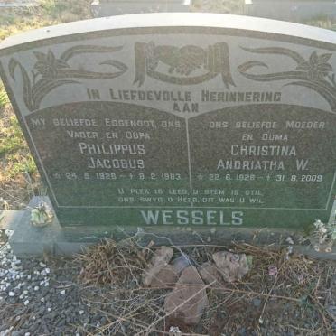 WESSELS Philippus Jacobus 1926-1983 &amp; Christina Andriatha W. 1928-2009
