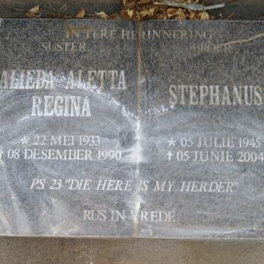 ? Alieda Aletta Regina 1933-1990 :: ? Stephanus 1945-2004