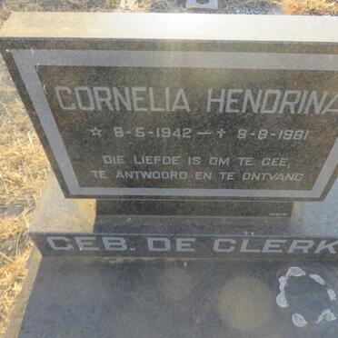 ? Cornelia Hendrina nee DE CLERK 1942-1981