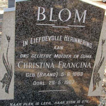 BLOM Christina Francina nee BRAND 1883-1967