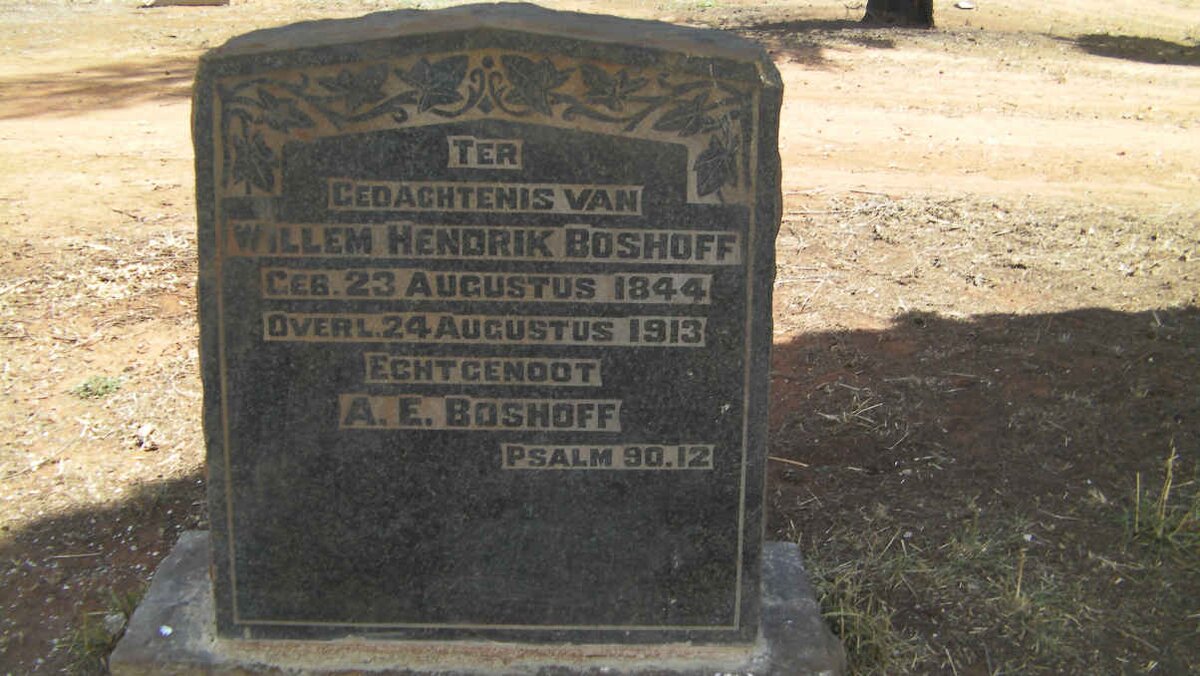 BOSHOFF Willem Hendrik 1844-1913