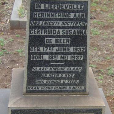 BEER Gertruida Susanna, de 1932-1937