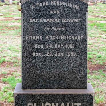 BLIGNAUT Frans Kock 1882-1933