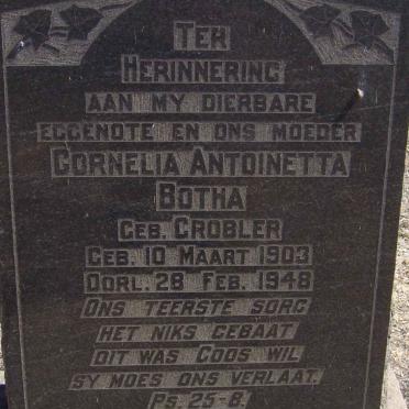 BOTHA Cornelia Antoinetta nee GROBLER 1903-1948