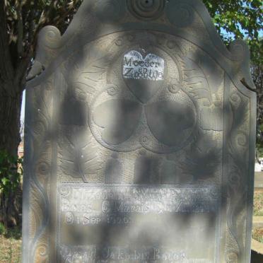 BOTES Elizabeth Johanna Petronella nee MARAIS 1895-1920 :: BOTES David Jakobus 1920-1920