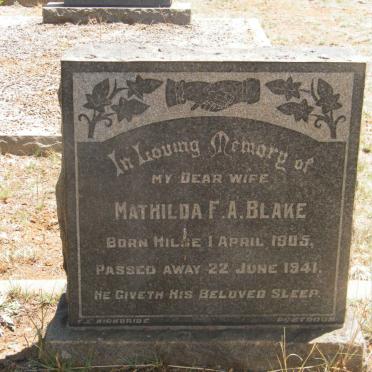 BLAKE Mathilda F.A. nee HILGE 1905-1941