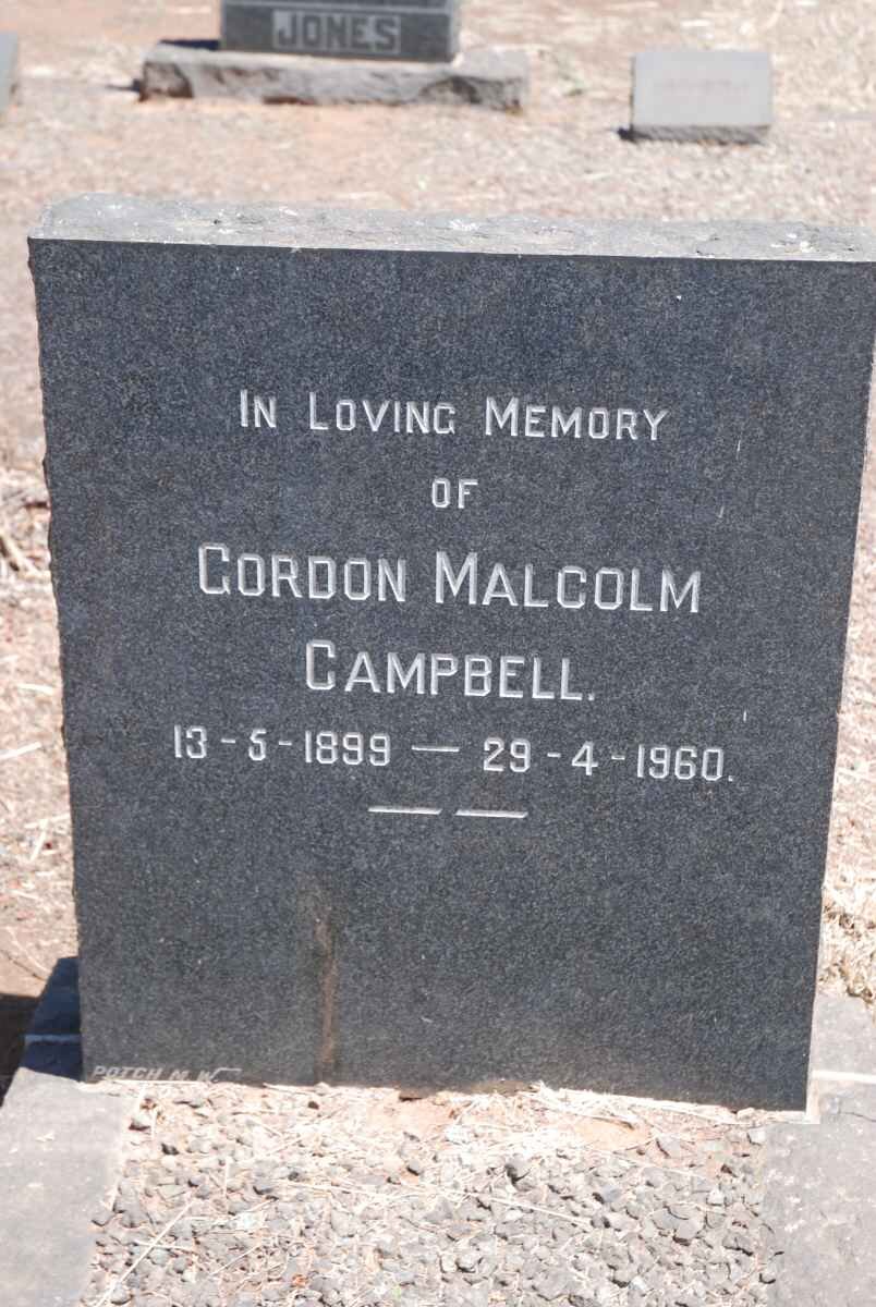 CAMPBELL Gordon Malcolm 1899-1960