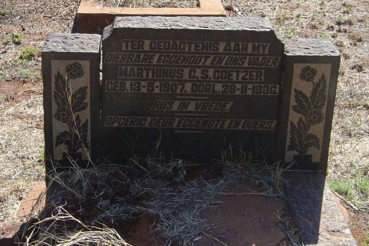 COETZER Marthinus C.S. 1907-1936