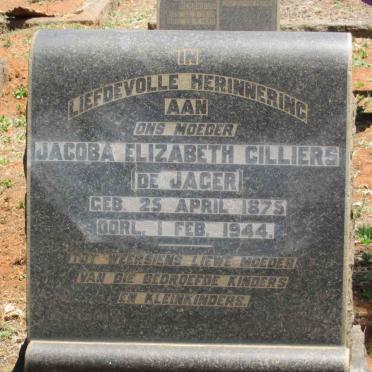 CILLIERS Jacoba Elizabeth nee DE JAGER 1875-1944