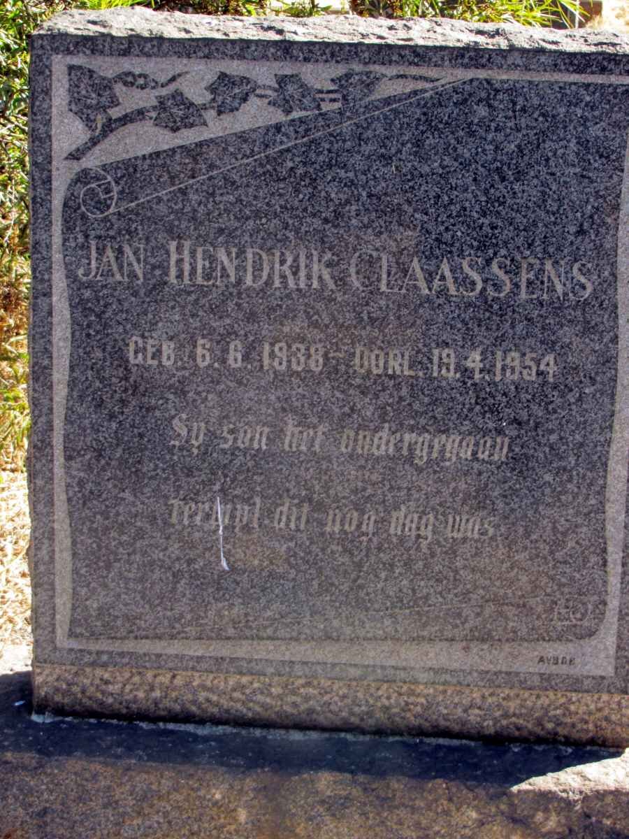 CLAASSENS Jan Hendrik 1938-1954