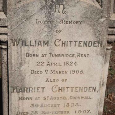 CHITTENDEN William 1824-1905 &amp; Harriet 1823-1907