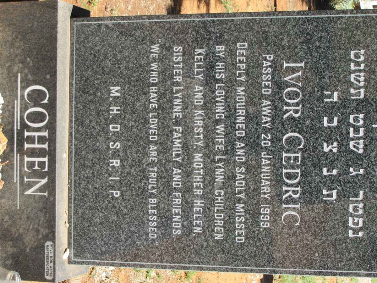 COHEN Ivor Cedric -1999