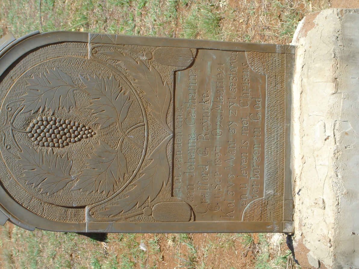 CRAFFORD Johanna Catharina nee REYNEKE 1897-1921