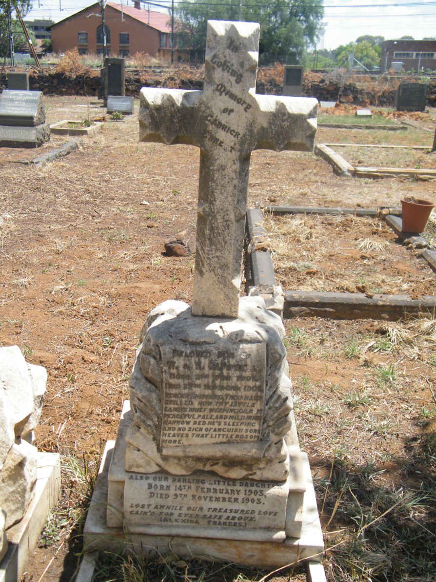 CAMPBELL Gabrick Ebrect 1901-1901 :: CAMPBELL Alexina Frances 1903-1903