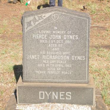 DYNES Pierce John -1951 &amp; Janet Richardson DRYSDALE -1962