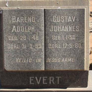 EVERT Barend Adolph 1949-1953 :: EVERT Gustav Johannes 1950-1960