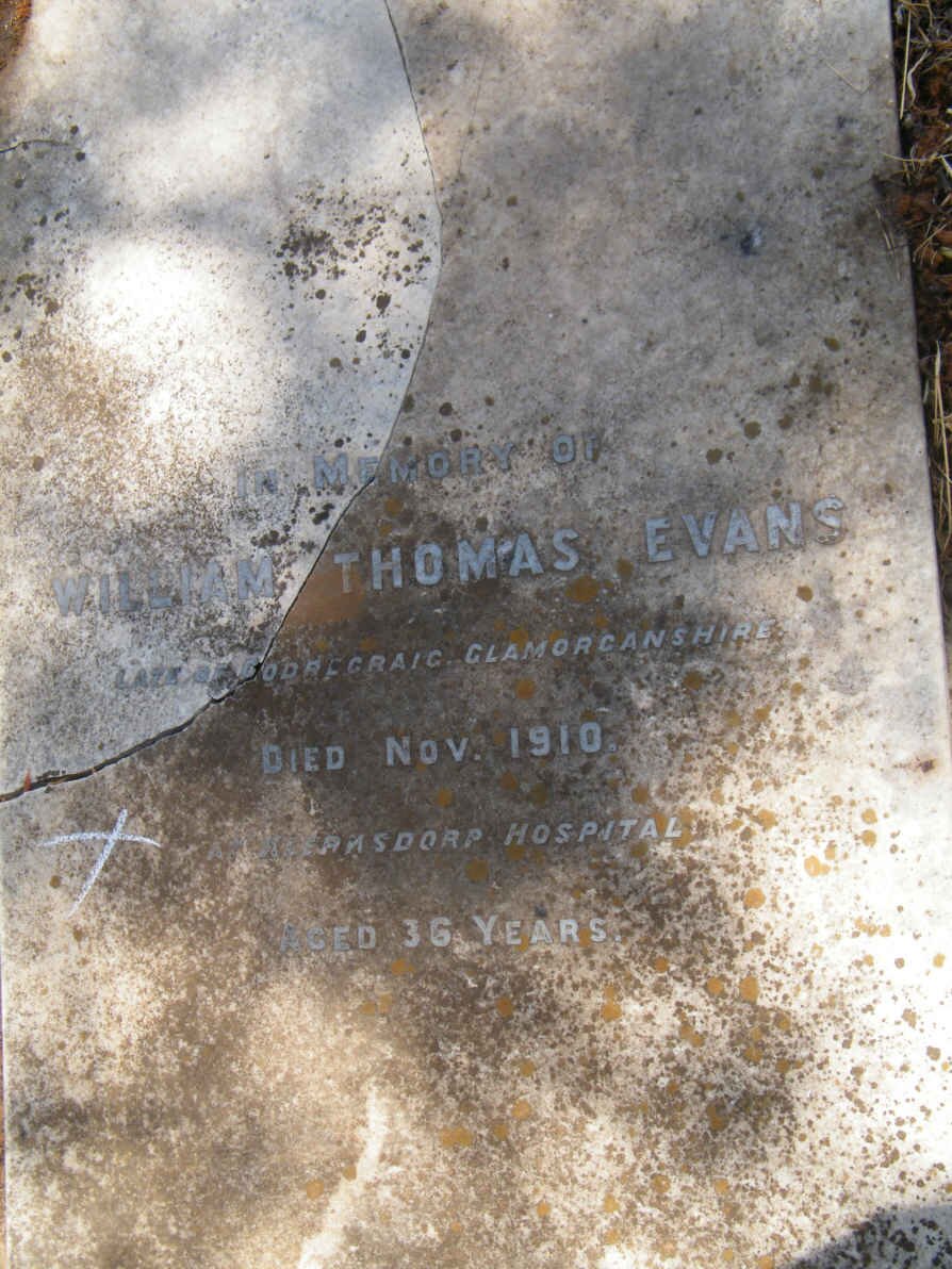 EVANS William Thomas -1910