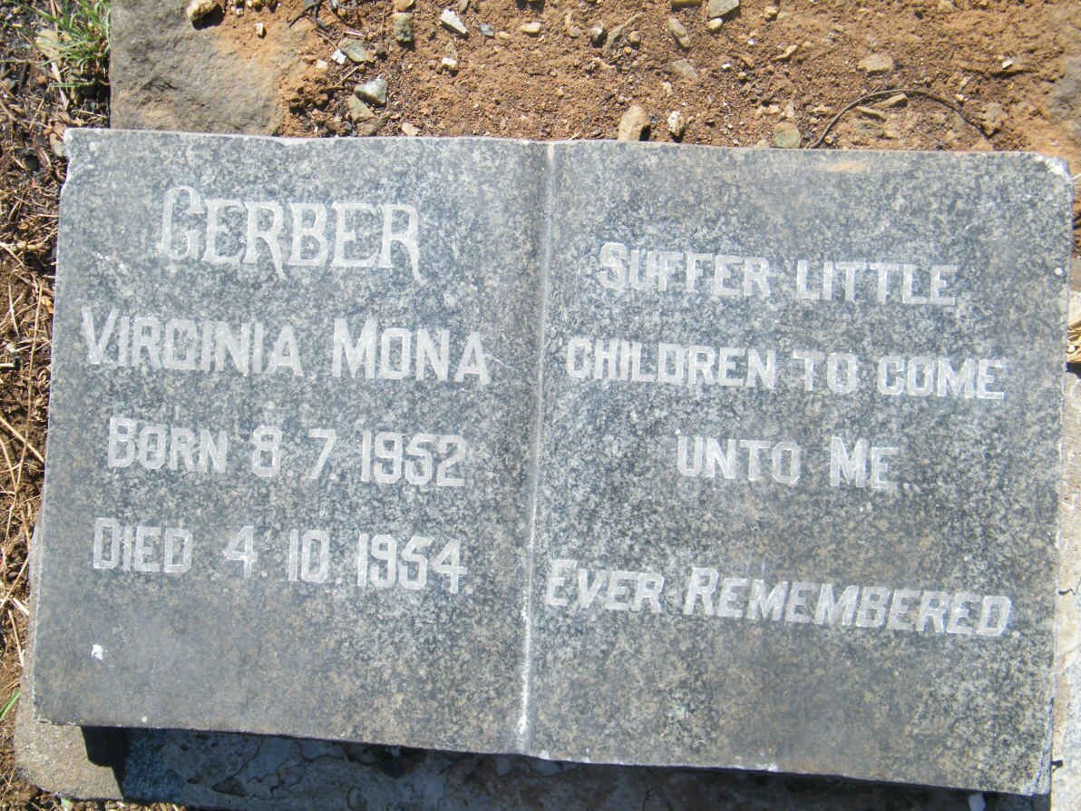 GERBER Virginia Mona 1952-1954